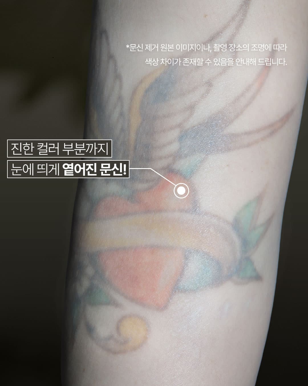 진하고 알록달록한 컬러 부분까지 깔끔하게!