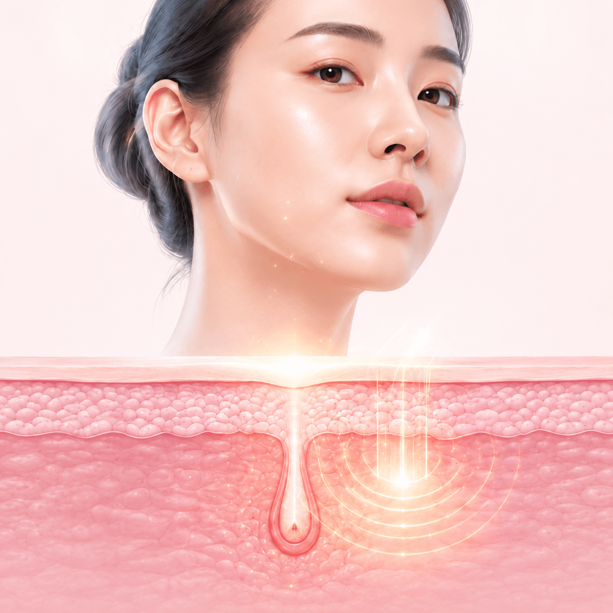 늘어난 모공이 개선되고 피부결이 매끄러워집니다